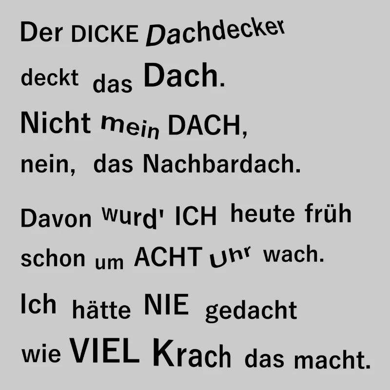 Der dicke Dachdecker deckt das Dach