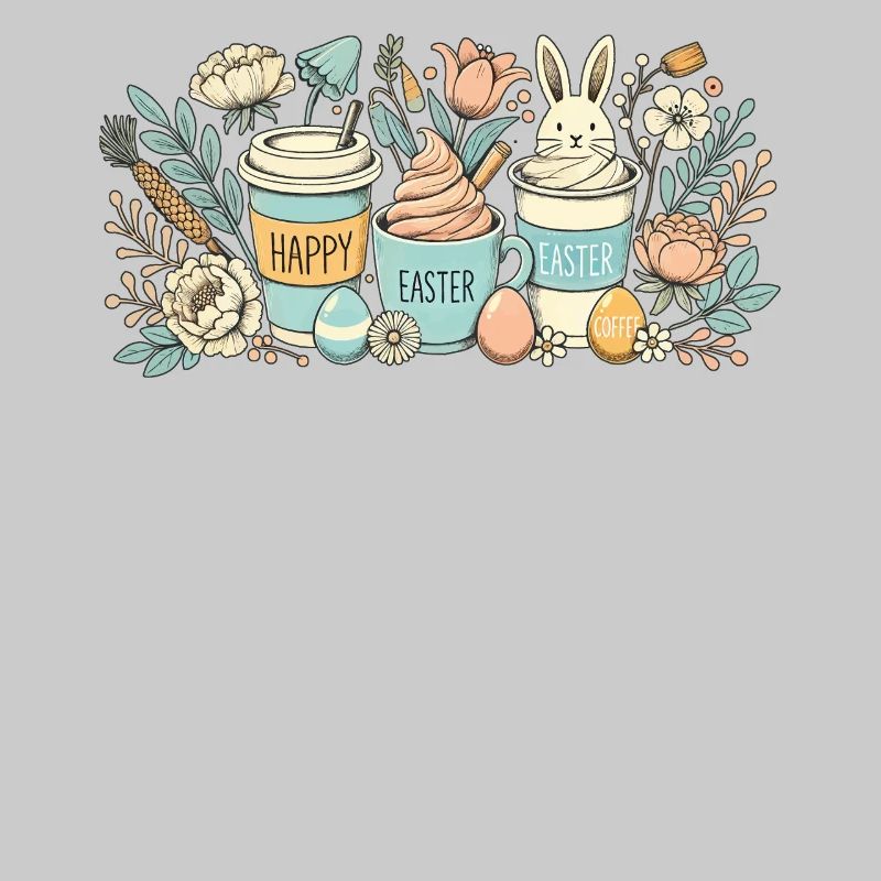 Easter Bunny Coffee Cup Latte Macchiato Easter