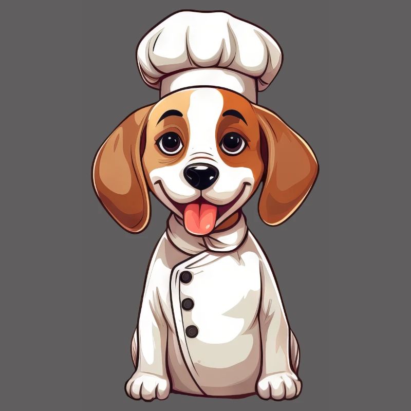 Conception de bande dessinée mignonne Beagle Chef