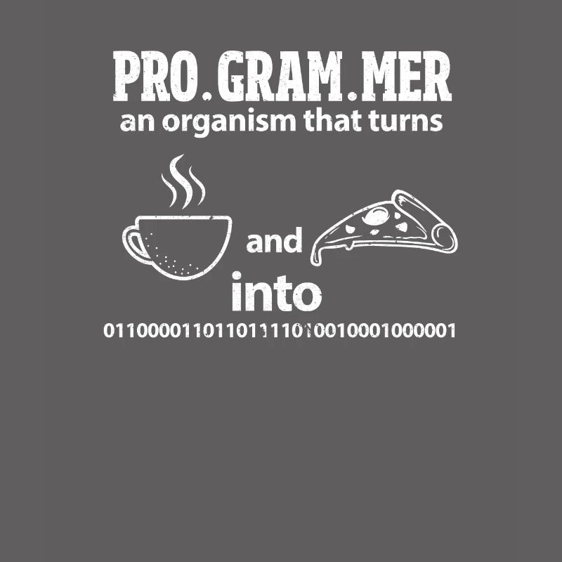 Programmer converts coffee and pizza into code
