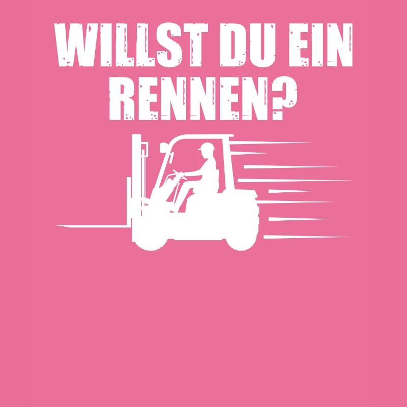 Willst du ein Rennen? Staplerfahrer Gabelstapler