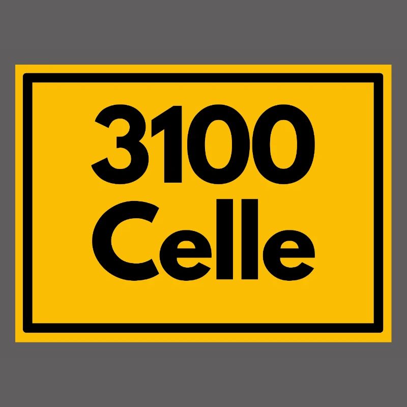 Panneau de lieu - puis rétro ancien code postal 3100 CELLE