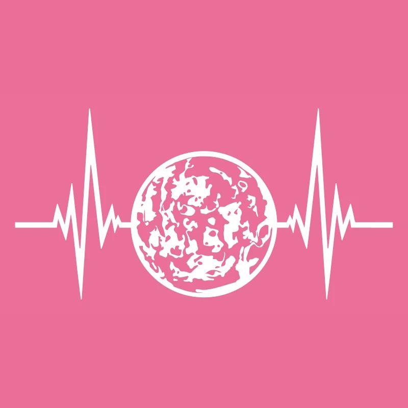 heartbeat pulse frequency half moon sunset moon p