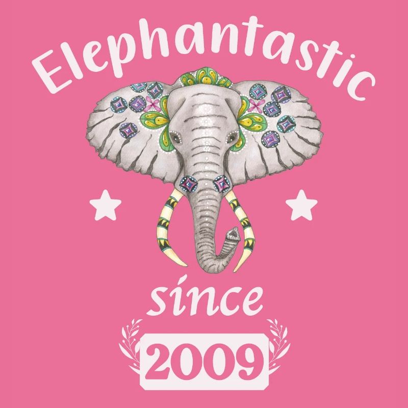 Elephantastic since 2009, elephant head decorated