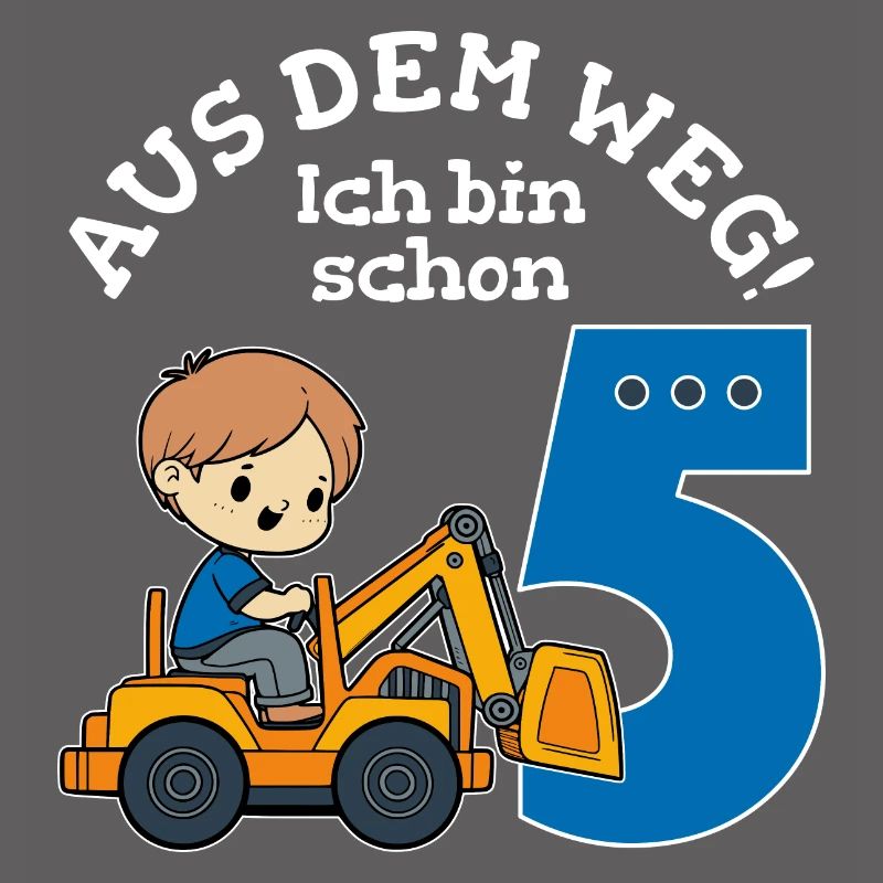 5. Geburtstag Bagger Junge