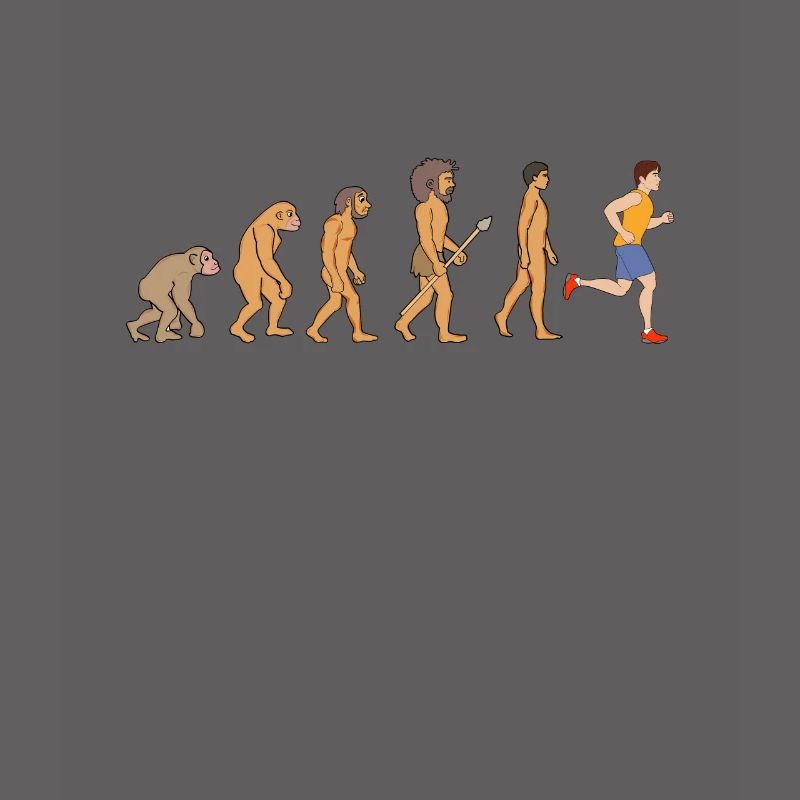Funny Running Evolution Jogging Cardio Runner Gift