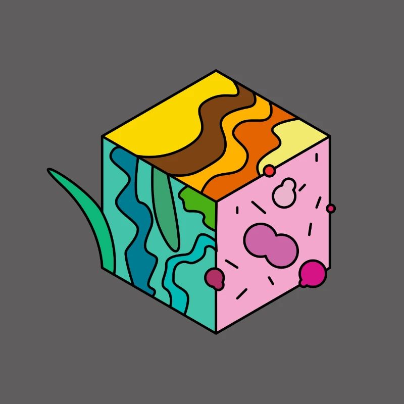 Cube Dimensions Optical Illusion Gift Idea