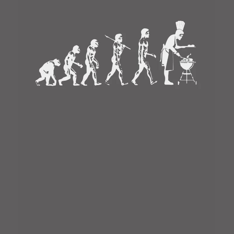 Evolution barbecue meat joke fun man gift