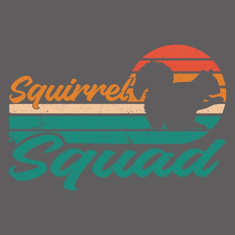 Squirrel Squad Retro- Cooles Eichhörnchen Design