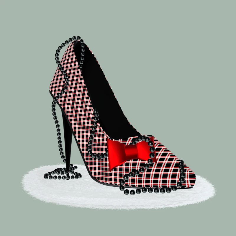 High Heels – Scottish Check Pattern
