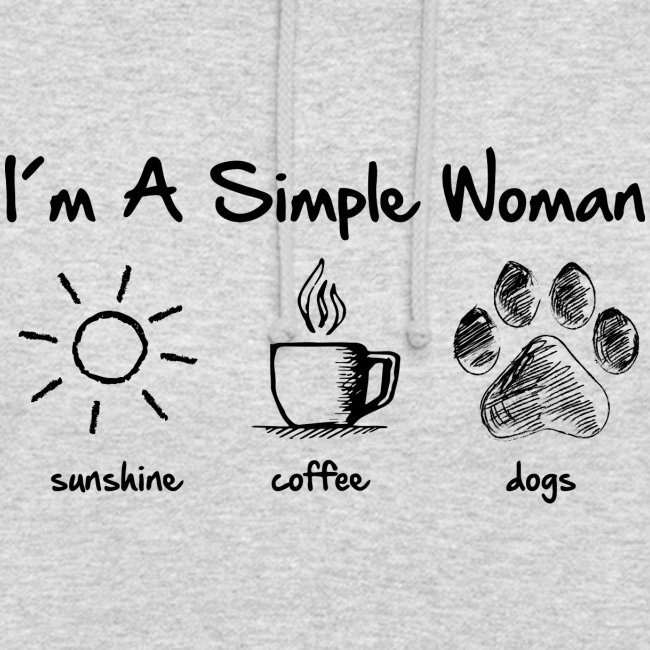 simple woman dog - Unisex Hoodie