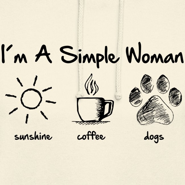 simple woman dog - Unisex Hoodie