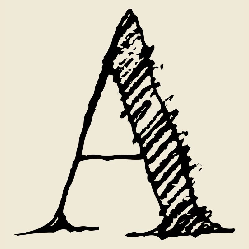 Buchstabe "A" Comic Schwarz