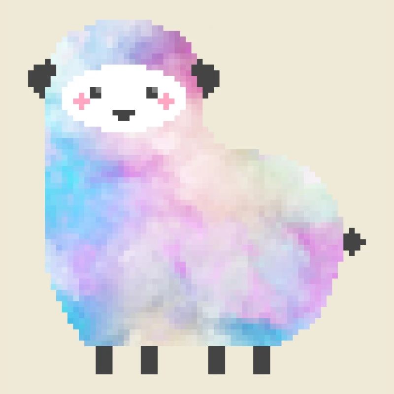 Süßes Schaf Pixelart
