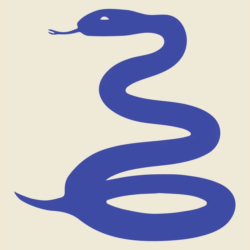 Trigonozepale blaue Schlange
