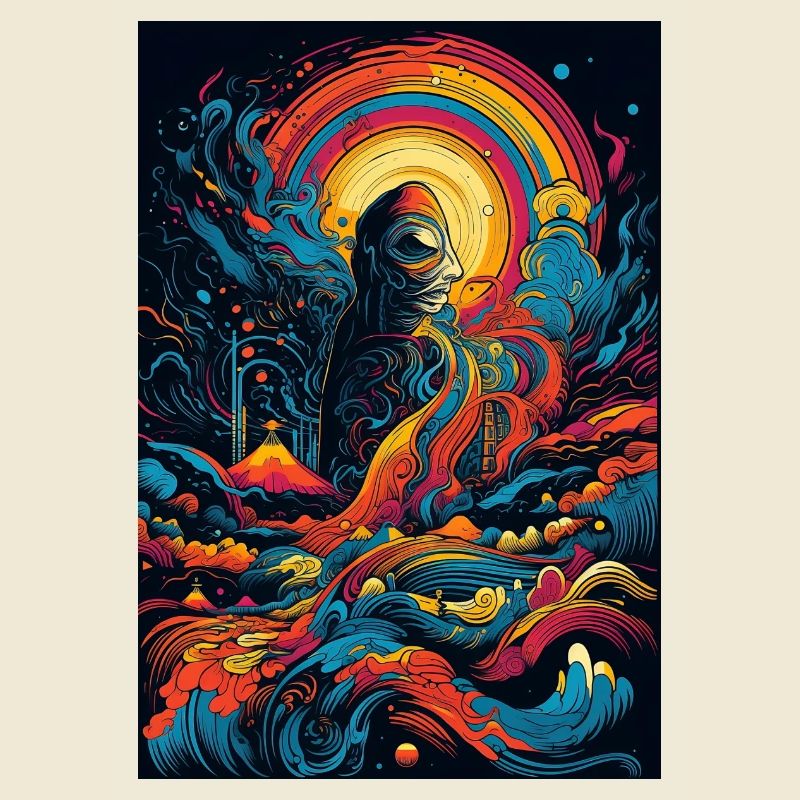 Trippy Explosion - Psychedelic Motif