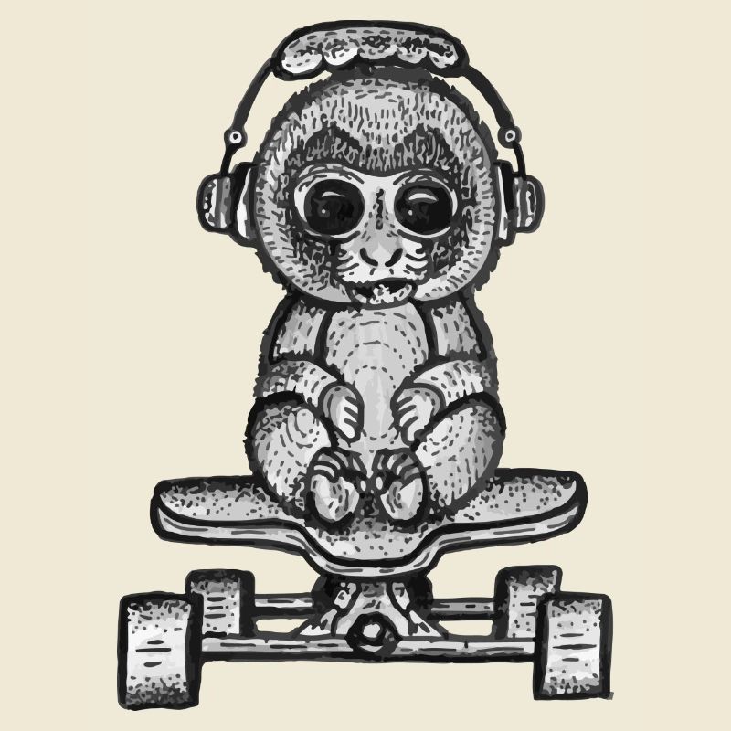 Affe Kopfhörer Longboard