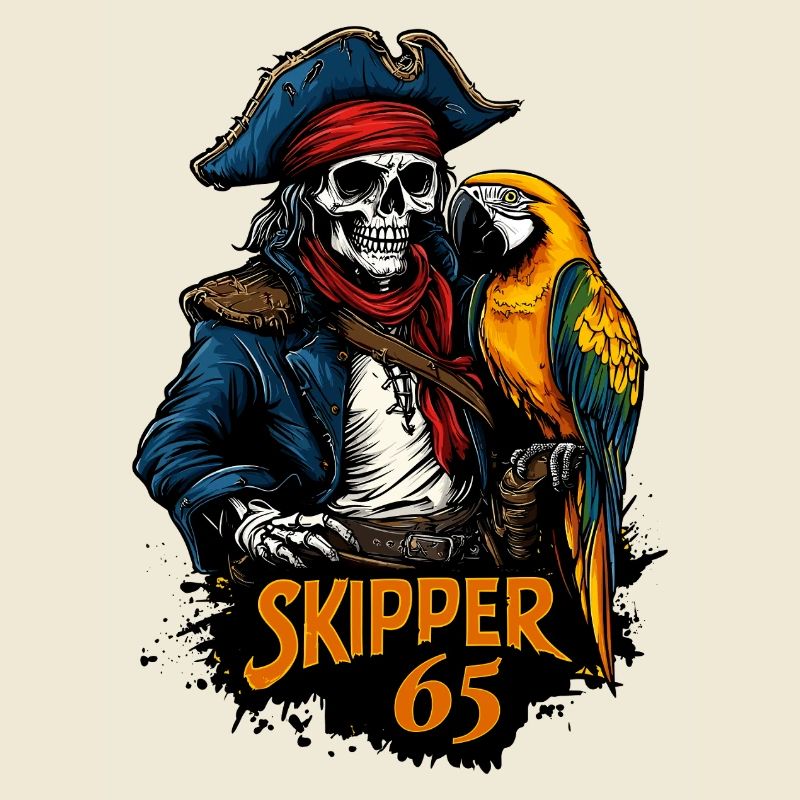 Skipper 65 Geburtstag Boot Motorboot Segelboot