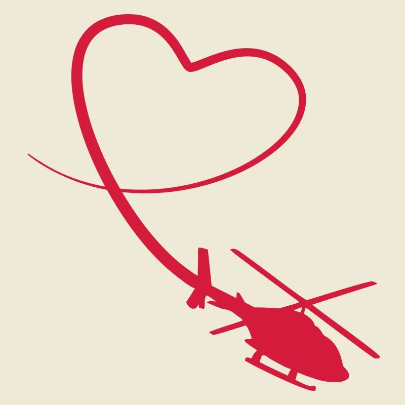 Hubschrauber Liebe Herz Looping