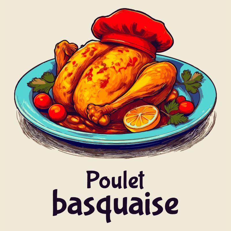 Poulet Basquaise - Dunkler Text
