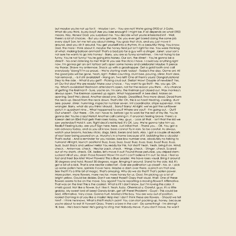 Bee Movie Script