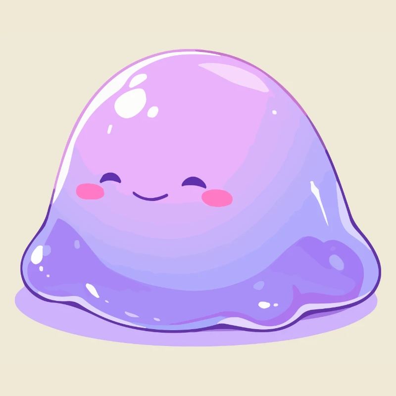 Monstre visqueux mignon - Conception de dessin animé mignon