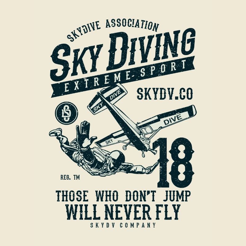 Sky Diving Fallshirm sautant