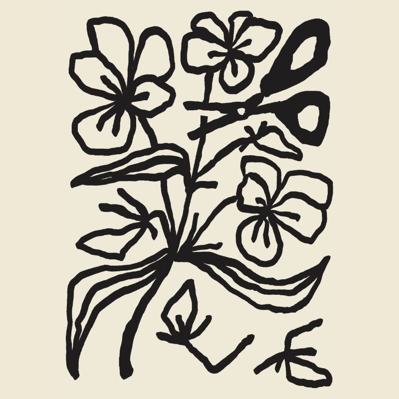 Blume Schere Schnitt