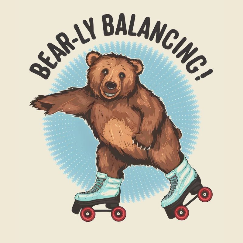 Bear Roller Skating "Bear-ly Balancing!"
