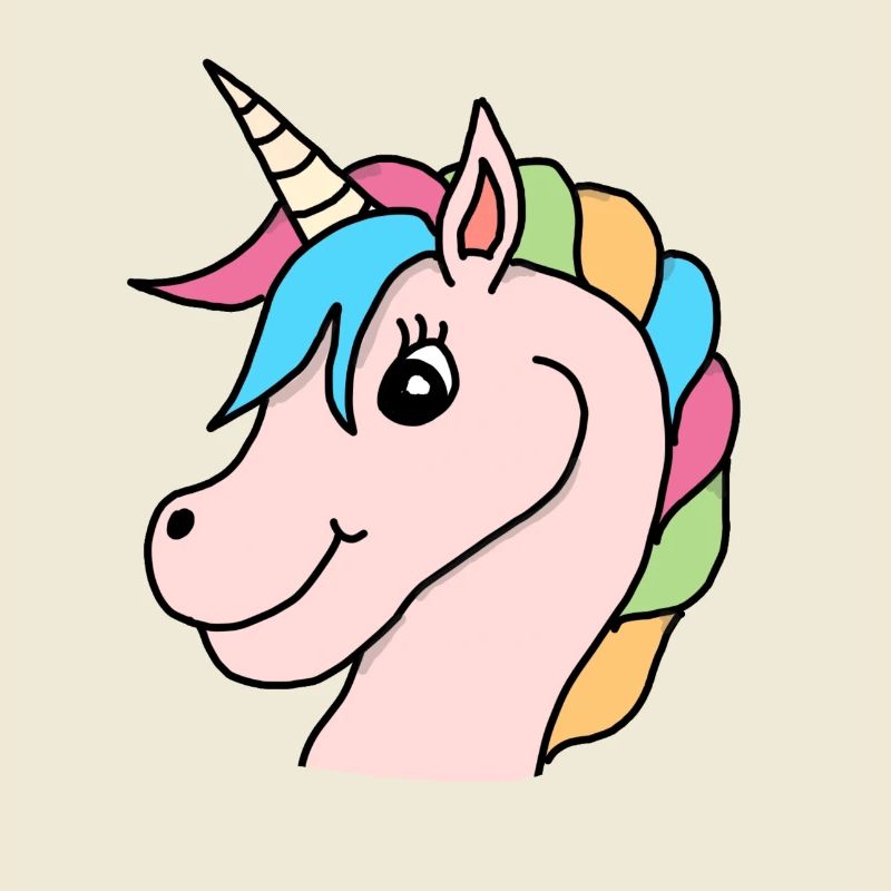 Einhorn Regenbogen Rosa