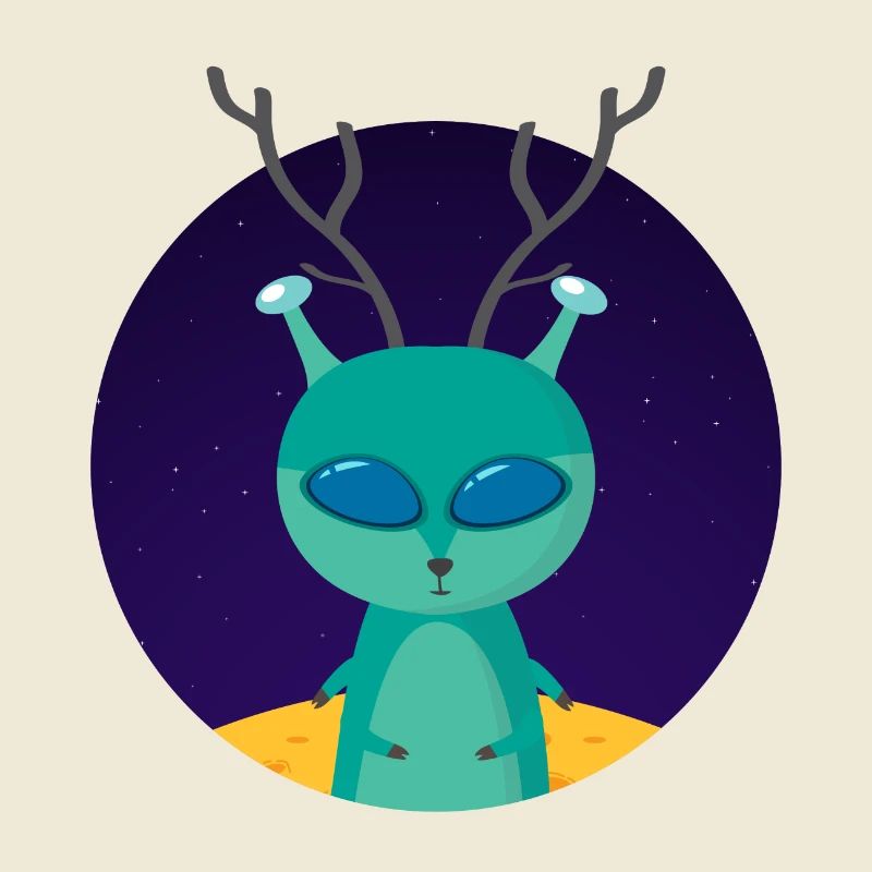 Cerf sur la Lune