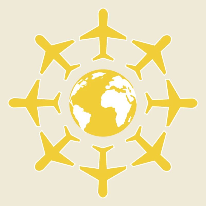 Globe avec des avions