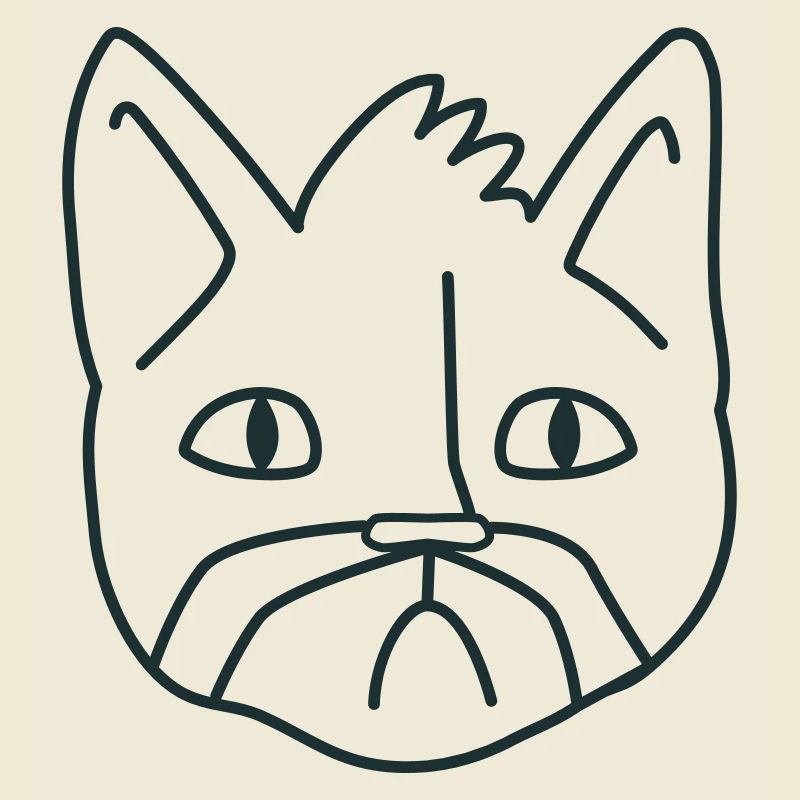 Chat Moustache malheureux chat