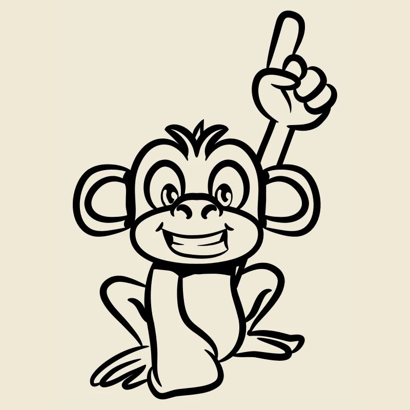 monkey funny forefinger