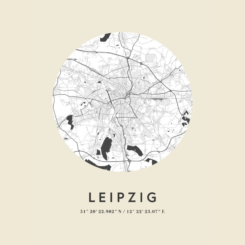 Leipzig Saxony map city map citymap map