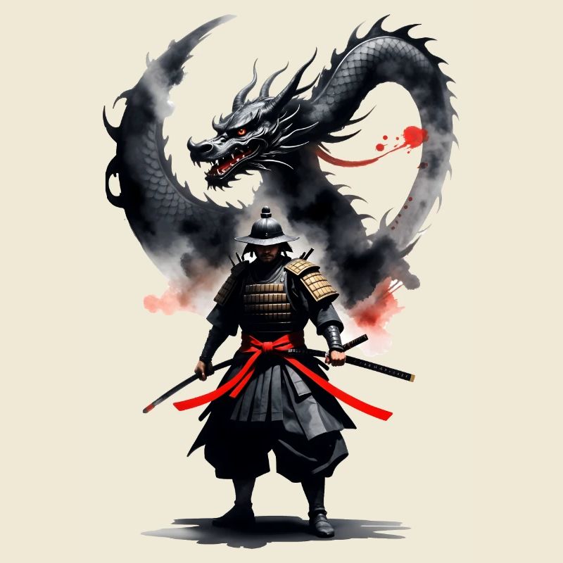 Samurai Warrior Black Dragon