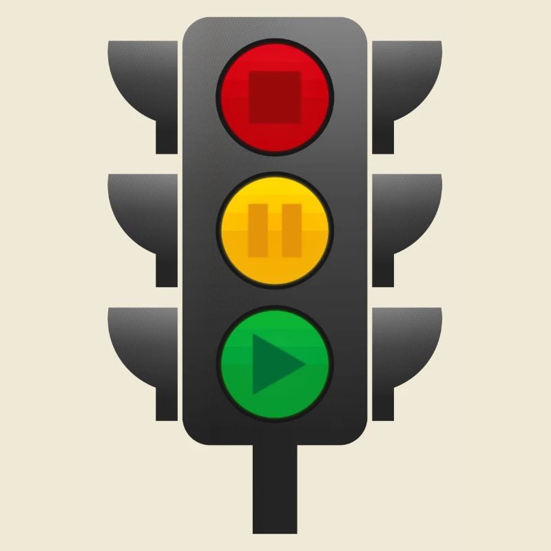 Traffic light (Stop, Pause, Play)