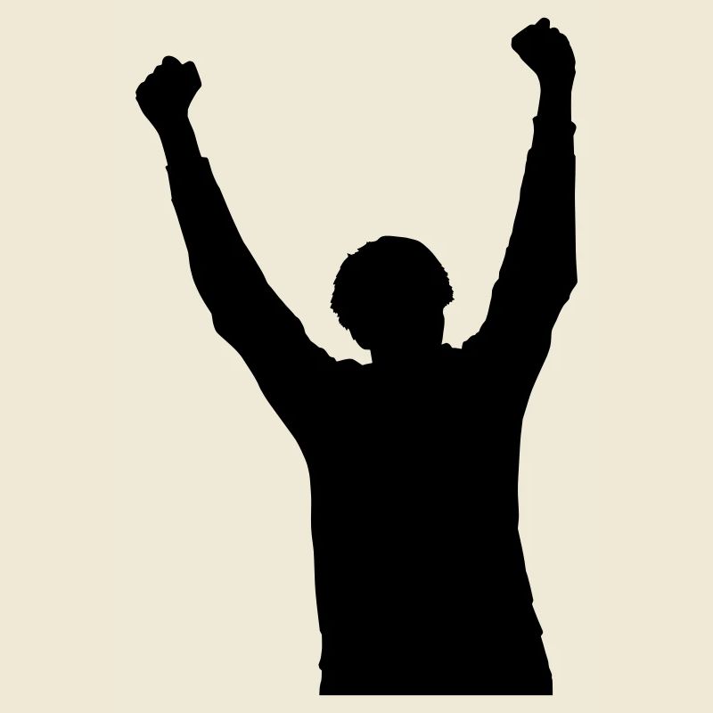 cheering man