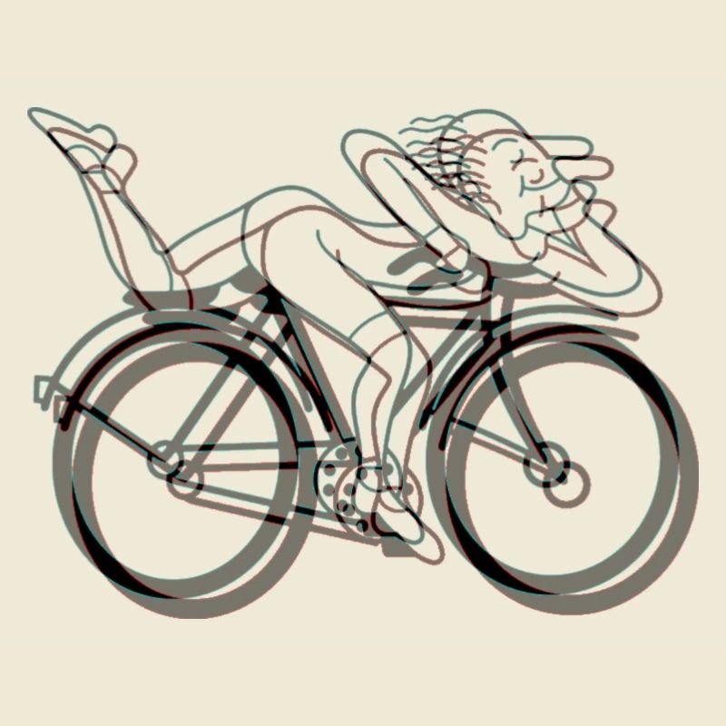 LSD Bicycle Days Psychedelic 3D Glitch Anaglyph