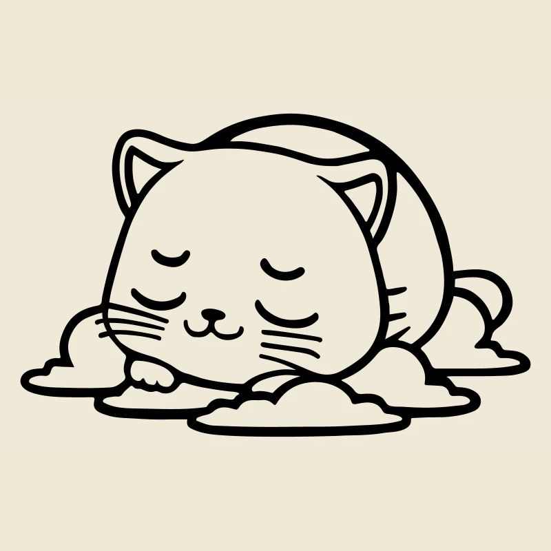 petit chat qui dort