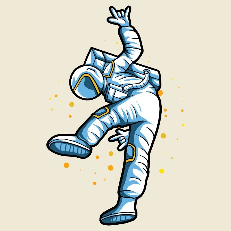 Outer space astronauts dance