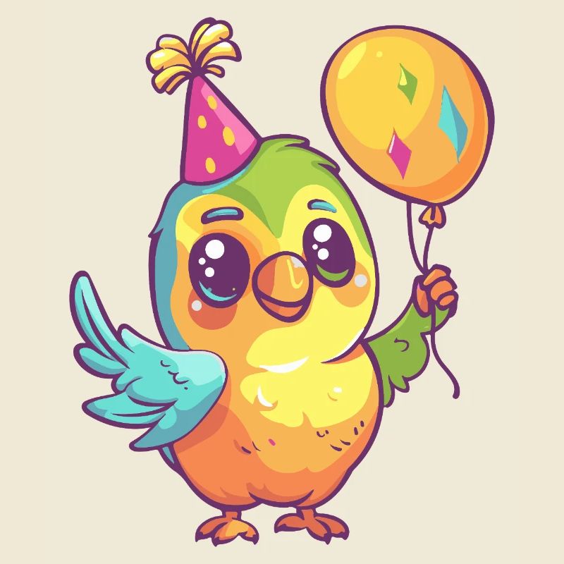 Perroquet anniversaire bébé