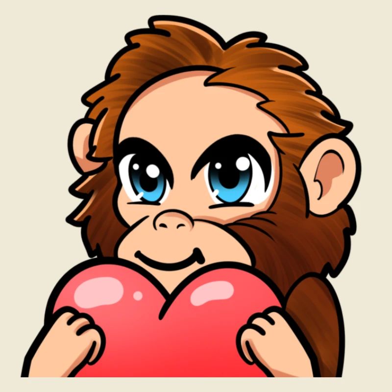 Affe mit Herz
