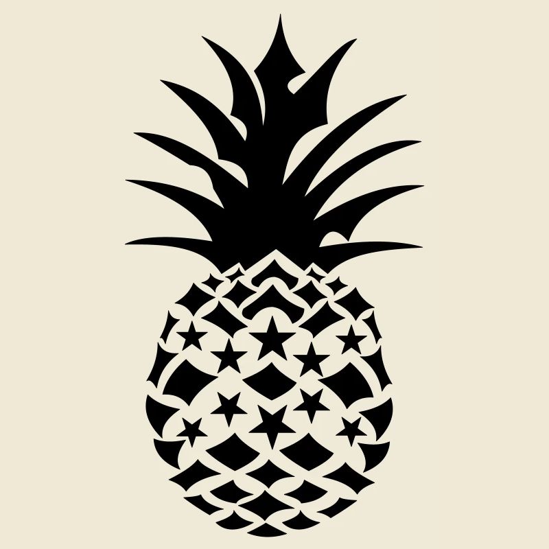 Saftige Ananas mit Sternen