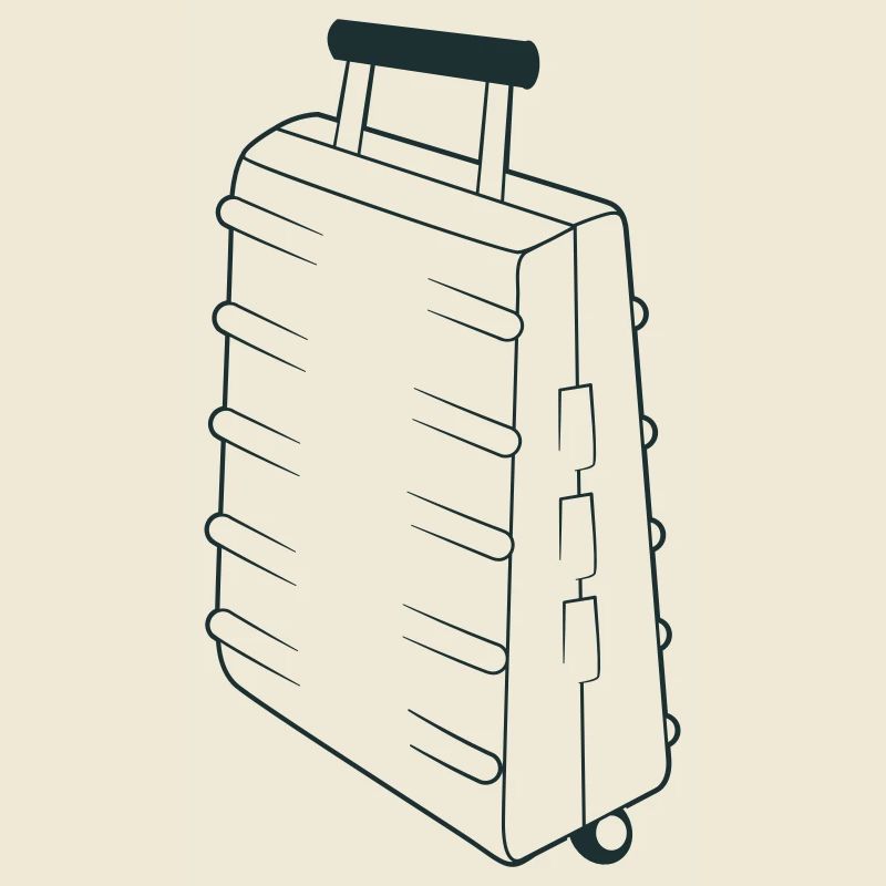 Valise debout robuste et résistante