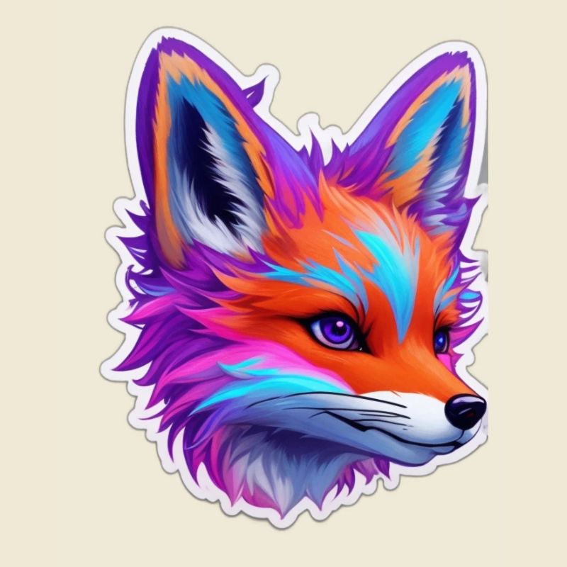 cute fox head 2