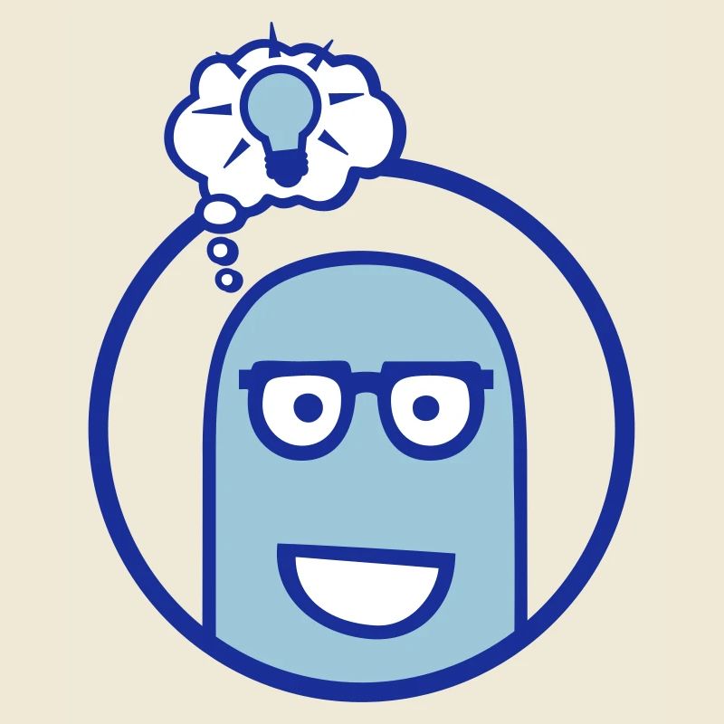 Cute Comic Character (Glasses, Circle)