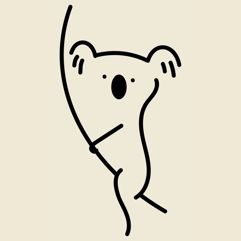 Dessin au trait de koala