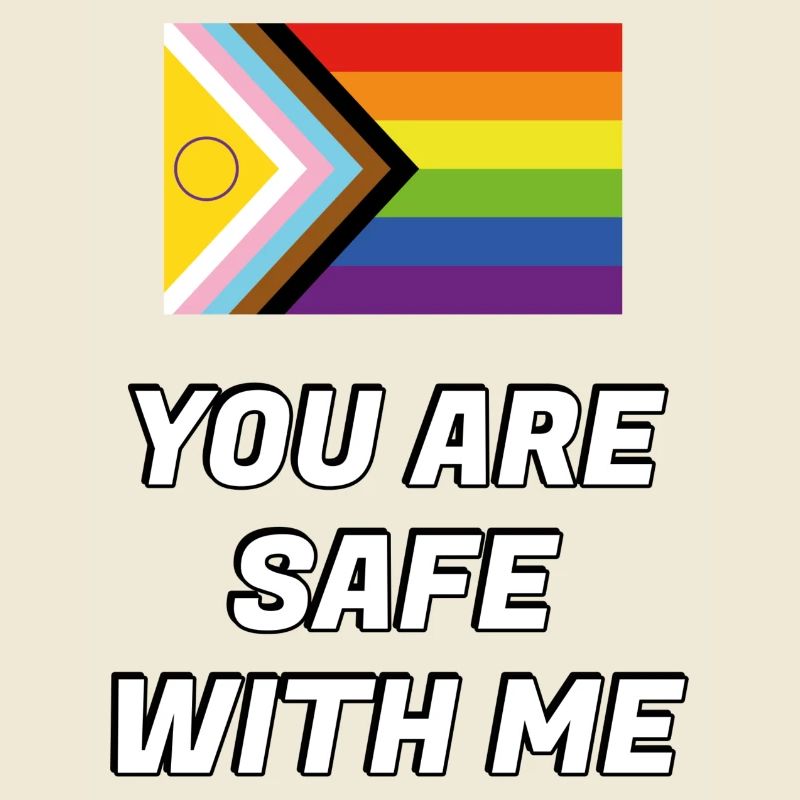 Inclusive Pride Progress Flag safe space