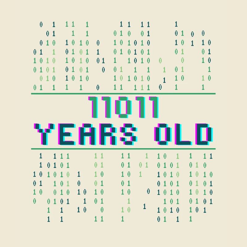 27. Geburtstag 27 Jahre alt Binärcode Coder
